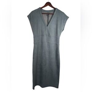 Level 99 Gray Blue Sheath Dress with Dolman Cap Sleeves